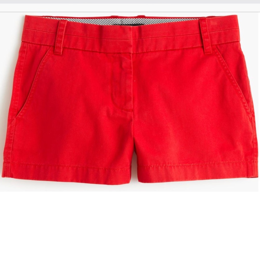 J-Crew 4” Red Chino Shorts